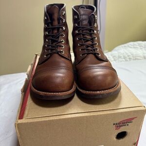 Red Wing Shoes Dark Brown Leather Boots